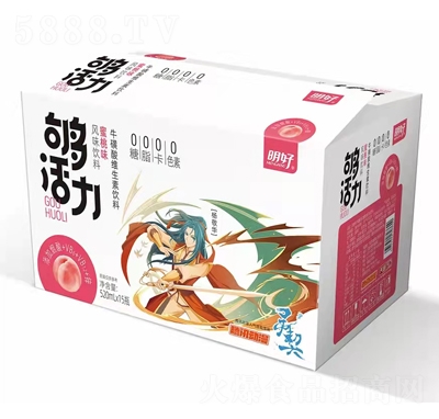 明好夠活力牛磺酸維生素飲料蜜桃風(fēng)味功能飲品招商代理520ml×15