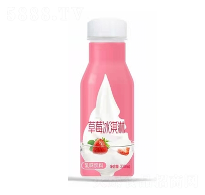 明好草莓冰淇淋乳味飲料乳飲品招商代理批發(fā)330ml