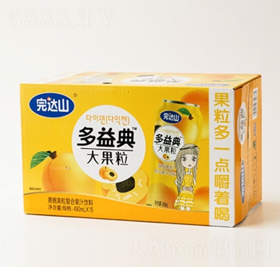 完達山多益典黃桃果粒復合果汁飲料果粒果汁