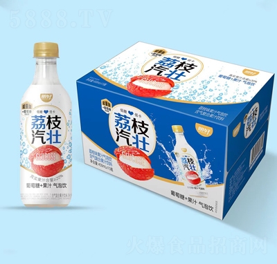 明好葡萄糖荔枝果汁氣泡飲含氣復(fù)合果汁450ml×15瓶
